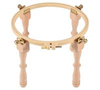 Cpolebev Support de Cerceau de Broderie en Bois Portable RéGlable Ensemble Support Couture Point de Croix Cadre Support Support de Broderie de Bureau