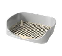 Cpolebev Support de Tapis d'apprentissage de la Propreté pour Chien - Bac à Litière D'Intérieur pour Chiot avec Grilles en pour des Pattes et des Propres B