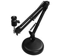 Cpolebev Support de Webcam pour Support de Bras de Ciseaux de FlèChe de Suspension de Bureau avec Base Ronde AméLioréE, pour Webcam