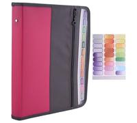 Cpolebev Support Rangement pour Dossiers 13 Pochettes, Sac Rangement pour BoîTes Classement, avec Fermeture à GlissièRe, Adapté pour Papier A4, Billets Banque, ReçU Document G