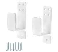 Cpolebev Supports de de Porte 2X4 Supports de Support de Barre de Porte Améliorés Robustes pour Combinaison de Sécurité à Domicile pour Accessoires de Remplacement Blancs en Bois 2X4