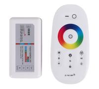 Cpolebev TéLéCommande RF LED 2.4GHz Sans RF Tactile LED ContrôLeur de Gradateur Rvb pour 5050 3528 RGB LED Bande Lumineuse 12V/24V