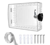 Cpolebev Thermostat avec Boîte de Verrouillage par Mot de Passe, Couverture Transparente de Sécurité Domestique, Outil D'Installation.