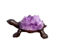 Cpolebev Tortue à Dents en Pierre de Cristal, Figurines d'animaux Mignons, Statue de Guérison pour la Décoration de, Cadeaux de Collection pour Enfants