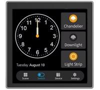 Cpolebev Tuya T3E Panneau de Commutation à Écran Tactile Panneau de Contrôle Intelligent EU Interrupteur Mural Intelligent Zigbee pour Maison Intelligente, Noir