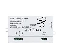 Cpolebev Tuya WiFi Smart Switch Statut de Retour D'Économie D'Énergie Contrôle Multiple DIY Minuterie 1CH 7-32V USB 5V 2.4G WiFi Module Domotique pour Home IFTT