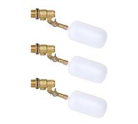 Cpolebev Vanne à Flotteur de 1/2 Pouce, Vanne à Flotteur d'eau pour Remplissage Automatique D'Arrêt de Vanne à Flotteur D'Étang, pour Réservoirs de Bétail, Aquariums (3 Pièces)