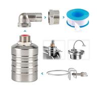 Cpolebev Vanne à Flotteur, Vanne à Flotteur D'Eau de 1/2 Pouces à 3/4 Pouces, Vanne à Flotteur de Contrôle de Niveau D'Eau Entièrement Automatique en Acier Inoxydable 304