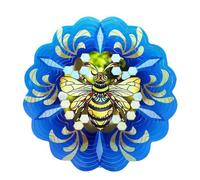 Cpolebev Ventilateurs d'abeille 3D Suspendus, Cadeaux D'Ornement d'abeille, Sculpture Cinétique de Vent en Fer pour Décoration Extérieure et Intérieure