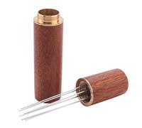 Cpolebev WDT Tool Agitateur de Café Outils de Distribution D'Espresso Portables, 6 Aiguilles Couleur Palissandre