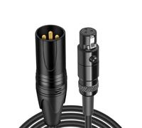 Cpolebev XLR 3 Broches Mâles à XLR 3 Broches Mini Câble Audio Féminin pour Casque pour Cinema 4K Connecteurs de Ligne de Caméra