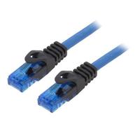CPP005 Patch cord U/UTP 6a fil Cu bleu 5m 24AWG anti-rayonnements LOGILINK