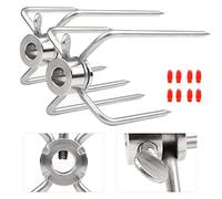 CPROSP 2pcs Fourche pour Broche de Four de Diamètre 12,5mm avec Vis de Blocage avec Couvercle de Protection Rouge