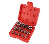 CPROSP Coffret Douille Torx Femelle 1/4" 3/8" 1/2", Douille de Profilés E Torx E4, E5, E6, E7, E8, E10, E11, E12, E14, E16, E18, E20, E22, E24 avec Boîte Pratique