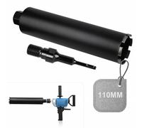CPROSP Couronne Diamant Ø 110 mm 1¼" UNC avec Adaptateur SDS plus L 420 mm | Carotteuse pour le Carottage dans le Béton; le Béton Armé; la Maçonnerie et la Pierre