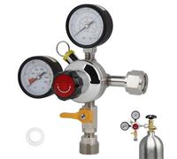 CPROSP Détendeur Bière Régulateur de Pression CO2, Réducteur de Pression CO2 de Fût, Double Manomètre W21,8 pour Distributeurs de Bière, Brassage de Bière, Tireuse à Bière