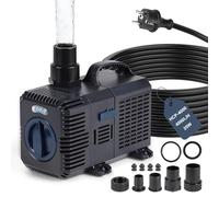 CPROSP Pompe Bassin Exterieur 4000L/H, Pompe pour étang Hauteur de Refoulement 3,6 m, Ultra-économe 20W avec Câble de 5m, Débit Réglable, pour Filtre d'étang de Jardin, Ruisseau, Cascade