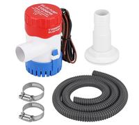 CPROSP Pompe de Cale 12V 1100GPH avec φ29 mm Tuyau Gris & 2 Colliers