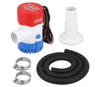 CPROSP Pompe de Cale 12V 1100GPH avec φ29 mm Tuyau Gris & 2 Colliers