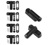 CPROSP Sash Jammer Serrure de Fenêtre Supplementaire, 6 Serrures | Sécurité Domestique; d'Enfant; de Porte Fenêtre Bloquer en Alliage d'Aluminium avec 12x Vis; Couleur: Noir