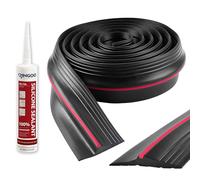 CPROSPJoint Seuil Porte de Garage 3 M * 16 mm avec Adhésif, Seuil Porte Garage pour Garages, Halls, Entrepôts, Empêche les Infiltrations d'Eau et de Vent, Installation Facile