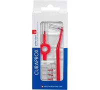Cps 07 Prime Interdental Brush Starter Kit-Iso Size 1,RedIncludes 5 Brushes & 2 Holders For Efficient Cleaning Of Narrow SpacesSwiss Made.[I22]