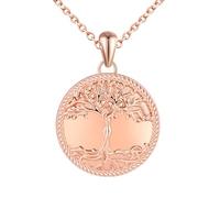 CPSLOVE Colliers photos en argent 925 pour femme, Médaillon créatif, Pendentif d'arbre de vie élégant, Bijoux fantaisie, Or rose