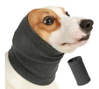 CPSYTE 1 pcs Tour de Cou et d'oreilles pour Chien, Cache-Oreilles pour Chien, Cache-Cou et Oreilles, Cache-Oreilles, pour Le Bain, Le toilettage, réduction du Bruit (Gris, Taille M, Polyester)