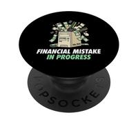 CPU 90s Tech Financial Erreur in Progress PC Gamer Player PopSockets PopGrip Adhésif