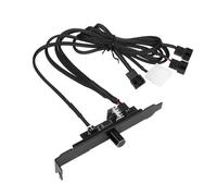 CPU Cooling Fan Hub 12V 3/4 Pin PC 3 Channel 1 Button Cooling Fan Speed Controller (1 IDE Button)