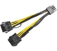 CPU Graphics Card Power Cable 8 Pin Male to Dual PCIe 8 Pin Female Adapter Replacement for NVIDIA Tesla K80/M40/M60/P40/P100 030-0571-000 (10cm)