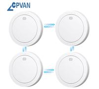 CPVAN-Détecteur de struction ée Interconnecté Sans Fil,Batterie de 10 Ans,433Mhz,Alarme Incendie,Protection,Équipement Pompiers,Approbation CE - Type 4x Smoke detector
