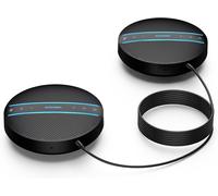 CPWO-Bluetooth Conference Speakerphone,Up To 16 Attendees,18H Call Time,360°Voice Pick-Up 2X6 Ai Echo & Noise Canceling Microphones,Daisy Chain