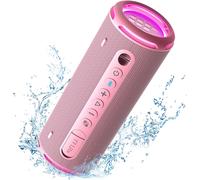 CPWO-T7 Lite Enceinte Bluetooth Portable 24W,Bluetooth 5.3 Sans Fil Avec Lumière Led,Étanche Ipx7,Autonomie De 24H,Contrôle Via L'Application Pour Fête-Rosa (Pink)