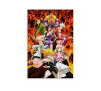 CPXBLHHW Poster sur toile The Seven Deadly Sins - Art mural classique - Décoration murale pour chambre à coucher - 60 x 90 cm - Style sans cadre
