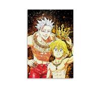 CPXBLHHW Poster sur toile The Seven Deadly Sins - Art mural classique - Décoration murale pour chambre à coucher - 60 x 90 cm - Style sans cadre