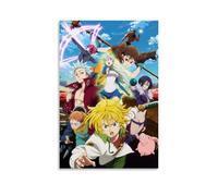 CPXBLHHW Poster sur toile The Seven Deadly Sins - Art mural classique - Décoration murale pour chambre à coucher - 60 x 90 cm - Style sans cadre