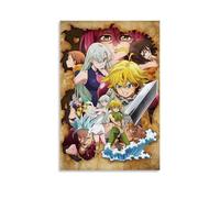 CPXBLHHW Poster sur toile The Seven Deadly Sins - Art mural classique - Décoration murale pour chambre à coucher - 60 x 90 cm - Style sans cadre