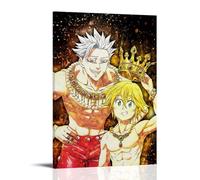 CPXBLHHW Poster sur toile The Seven Deadly Sins - Art mural décoratif pour chambre à coucher - 30 x 45 cm - Style cadre