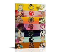 CPXBLHHW Poster sur toile The Seven Deadly Sins - Art mural décoratif pour chambre à coucher - 30 x 45 cm - Style cadre