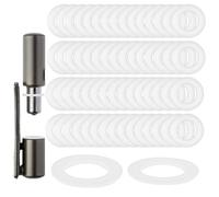 CPYJW 60 Pièces Rondelles Pour Gonds De Porte,Entretoise Plastique(30 Pièces 15 * 1.2mm + 30 Pièces 15 * 0.5mm )Pour Portail Exterieur Cache Gond Porte