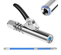 CPYJW Embout Pompe A Graisse,Raccord De Pistolet à Graisse Coupleur G Coupler Pistolet à Graisse avec Tuyau De 30 Cm pour Toutes Sortes De Machines à Graisse (poignée Unique Noire)