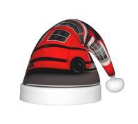 CPyuqw Chapeau de Père Noël festif imprimé rue de Londres pour enfants - Couvre-chef chaud pour les fêtes d'hiver, Noël et le Nouvel An