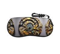 CPyuqw Gay Pride Étui à lunettes imprimé arc-en-ciel - Boîte de protection souple à fermeture éclair pour homme et femme - Jolie pochette portable, Horloge art, taille unique