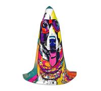 CPyuqw M Halloween Cape à capuche - Unisexe drôle imprimé chien Cosplay robe pour Víspera de Todos los Santos, fête, carnaval
