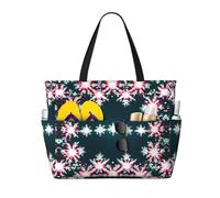 CPyuqw Pretty Koi Fish Print Sac de voyage de plage de grande capacité avec fermeture éclair et pliable pour vacances en famille, croisières et camping, Merry Christmas, Taille unique