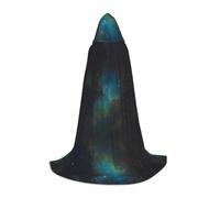 CPyuqw S Halloween Cape à capuche - Unisexe Galaxy Vert Imprimé Cosplay Robe pour Víspera de Todos los Santos, fête, carnaval