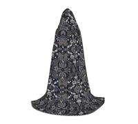 CPyuqw S Halloween Cape à capuche - Unisexe Libellules Gris Imprimé Robe Cosplay pour Víspera de Todos los Santos, fête, carnaval
