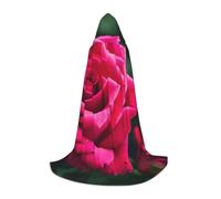 CPyuqw S Halloween Cape à capuche - Unisexe Rose Imprimé Fleur Cosplay Robe pour Víspera de Todos los Santos, fête, carnaval