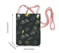 CPyuqw Sac à bandoulière noir pour femme - Sac à bandoulière universel avec imprimé graffiti et planche à roulettes, léger pour les activités de plein air, rose, Taille unique